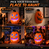 iN Halloween LED Pumpkin - Halloween Decoration - Colour Changing - Spooky Sounds - Motion Detection -Size 21.5x10x30cm