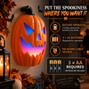 iN Halloween LED Pumpkin - Halloween Decoration - Colour Changing - Spooky Sounds - Motion Detection -Size 21.5x10x30cm