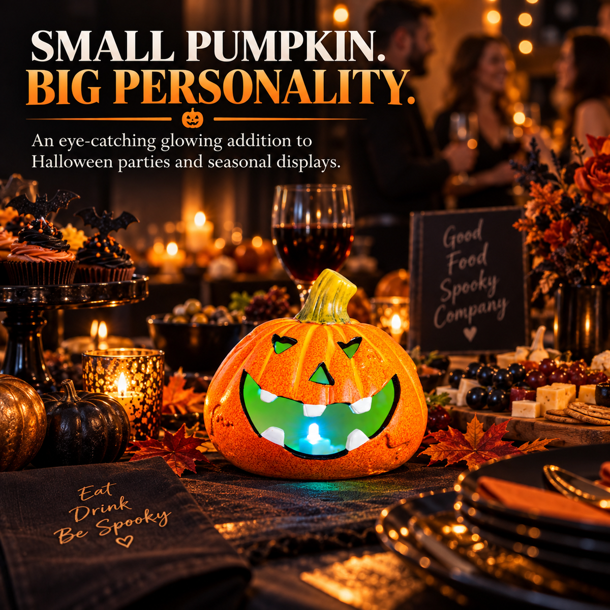 Halloween Decoration LED Pumpkin Head