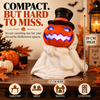 iN LED Colour Changing Ceramic Halloween Pumpkin Skeleton – Light-Up Halloween Decoration - Batteries Included – 19x17cm – Indoor Party Décor Ornament