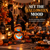 LED Colour Changing Ceramic Halloween Witch Pumpkin – Real Ceramic Halloween Decoration with Batteries Included – Indoor & Outdoor Use – 24x14cm Party Ornament