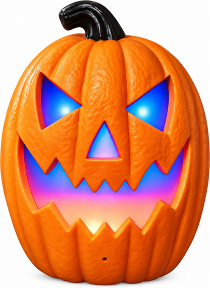 iN Halloween LED Pumpkin - Halloween Decoration - Colour Changing - Spooky Sounds - Motion Detection -Size 21.5x10x30cm
