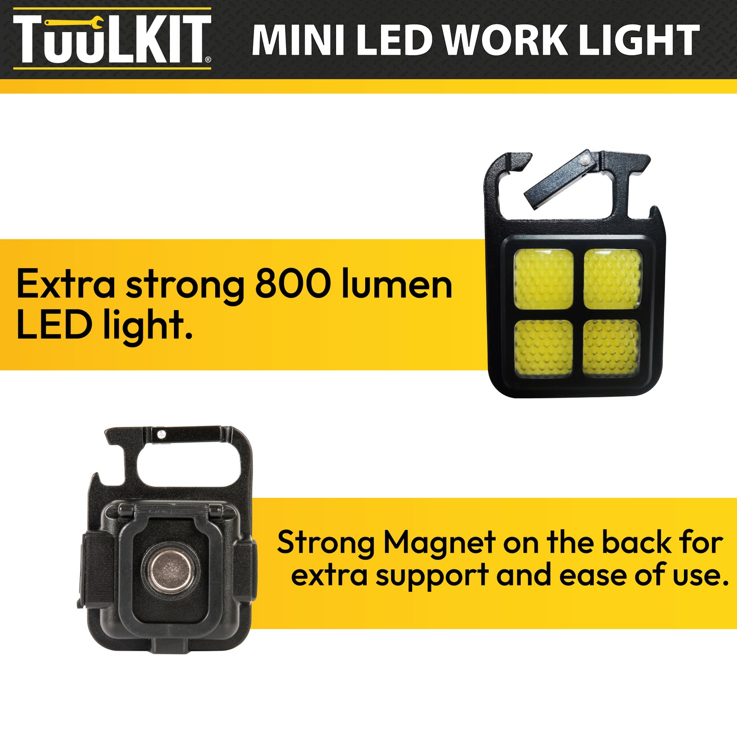 Mini LED COB Flashlight – Pocket Keychain Work light - DSL