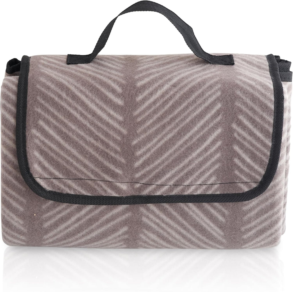 iN Premium Picnic Blanket Waterproof Backing - Waterproof Picnic Mat with Carrying Handle - Sand proof - Machine Washable -Generous Size 132cm x132cm - DSL