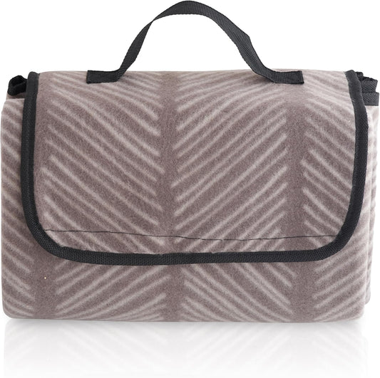 iN Premium Picnic Blanket Waterproof Backing - Waterproof Picnic Mat with Carrying Handle - Sand proof - Machine Washable -Generous Size 132cm x132cm - DSL