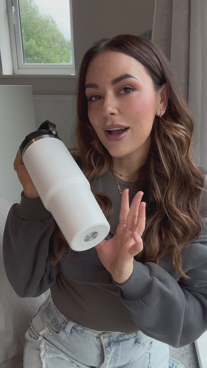 Aqua Flex Stainless Steel Water Bottle - Double Wall Vacuum Insulated Tumbler with Straw