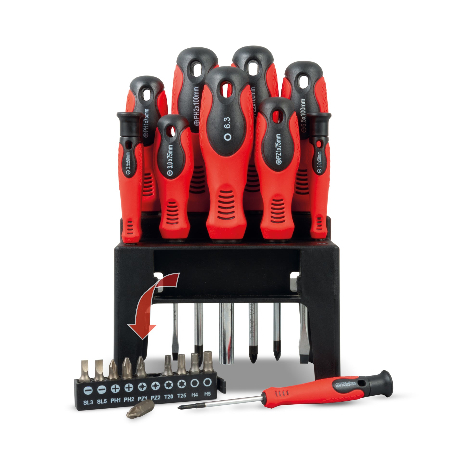 21 Piece Screwdriver Set | Magnetic Screwdrivers with Stand - DSL