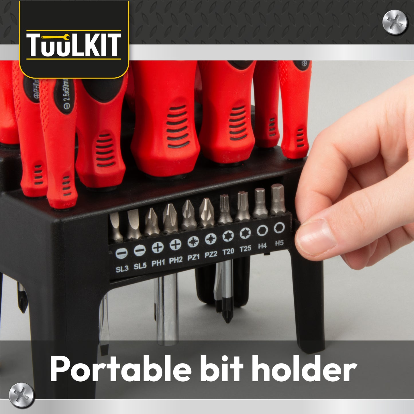 21 Piece Screwdriver Set | Magnetic Screwdrivers with Stand - DSL