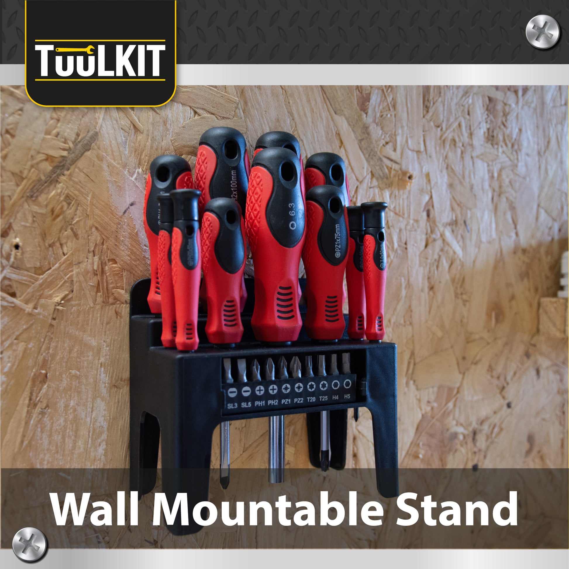 21 Piece Screwdriver Set | Magnetic Screwdrivers with Stand - DSL
