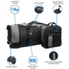 Large Travel Bag With Wheels (Grey) - iN Travel - DSL
