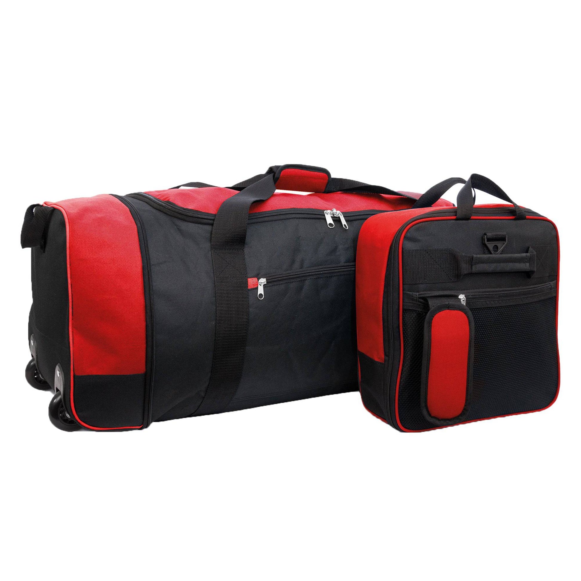 Large Travel Bag With Wheels (Red) - iN Travel - DSL