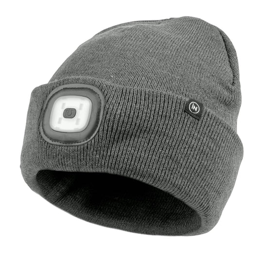 Rechargeable LED Light Thinsulate Beanie Hat (Unisex) (Grey) - DSL