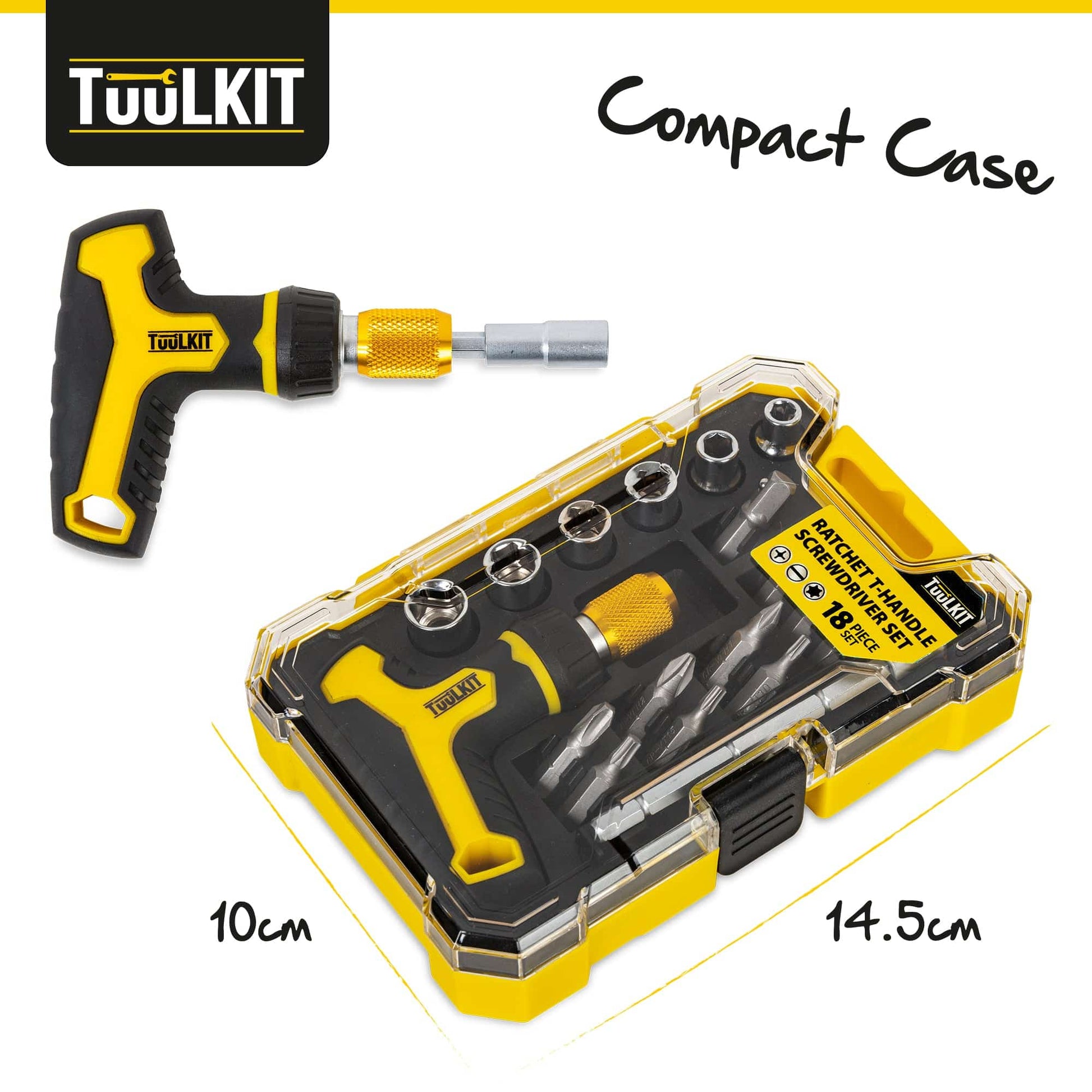 18 Piece Ratchet T-Handle Screwdriver Set - TuuLKIT - DSL