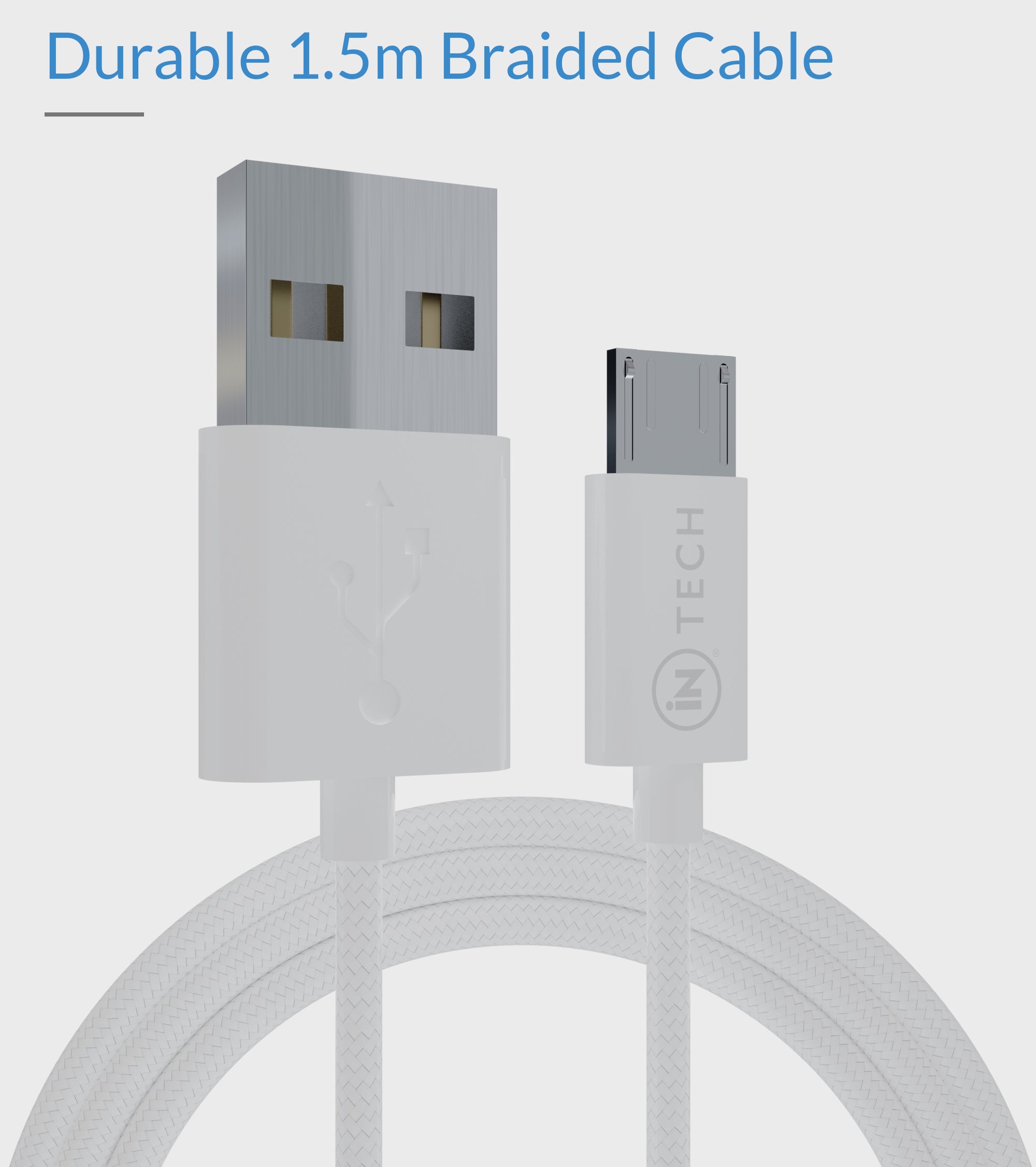 Micro USB Cable Charger 1.5m - iN Tech - DSL