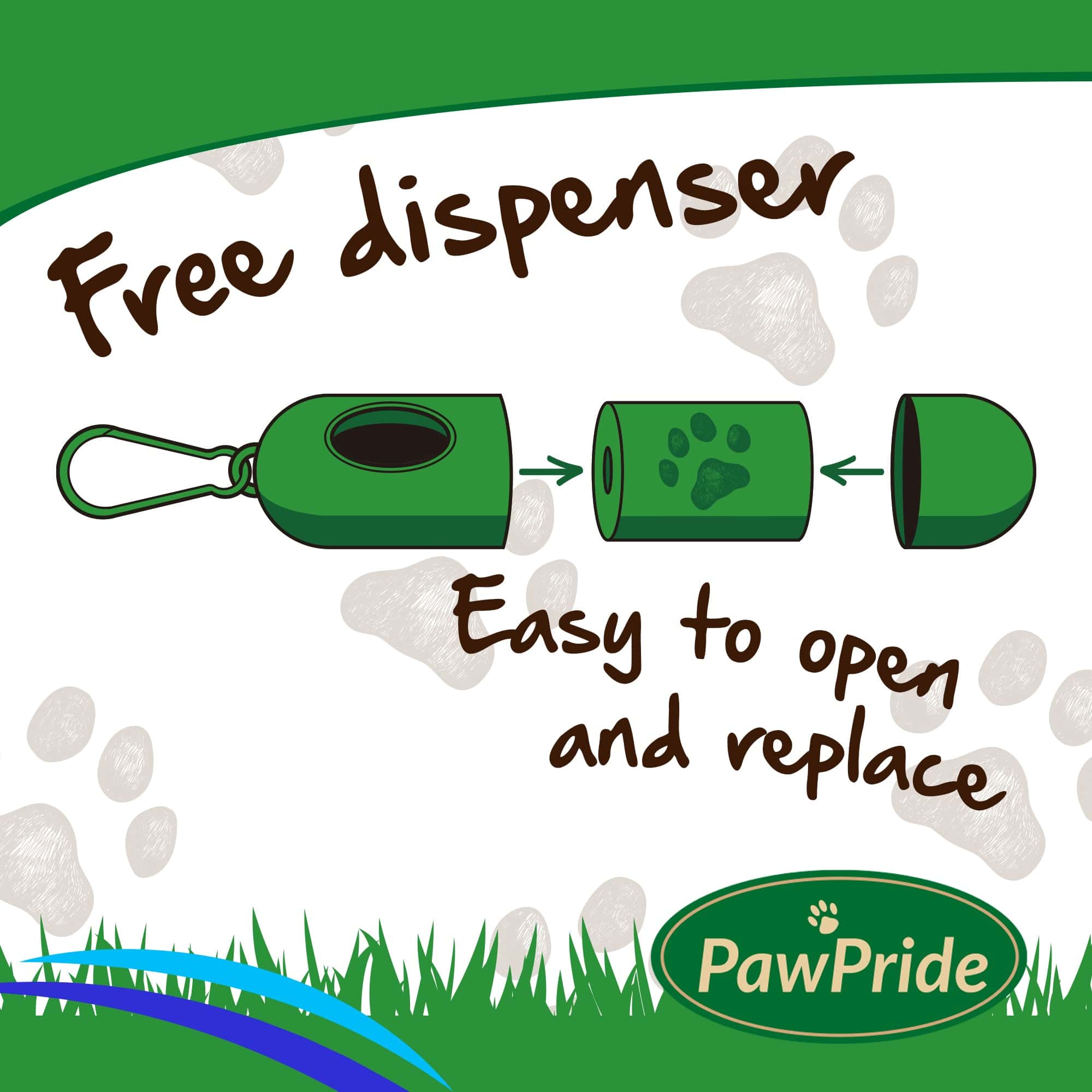 Dog Poo Bags (Ocean Breeze) - PawPride - DSL