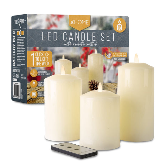 Neutral Flameless LED Candles (Set of 3) - DSL