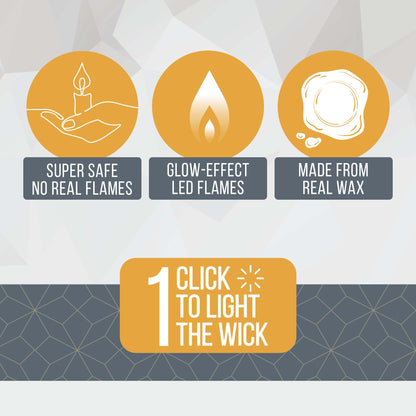 Neutral Flameless LED Candles (Set of 3) - DSL