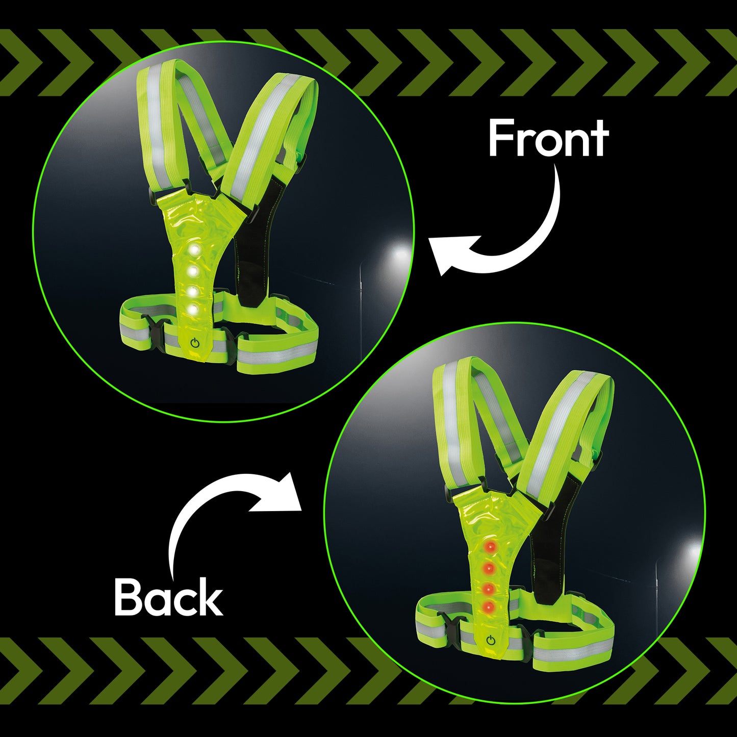 LED Strap 'n' Secure Hi Vis Lumivest - DSL