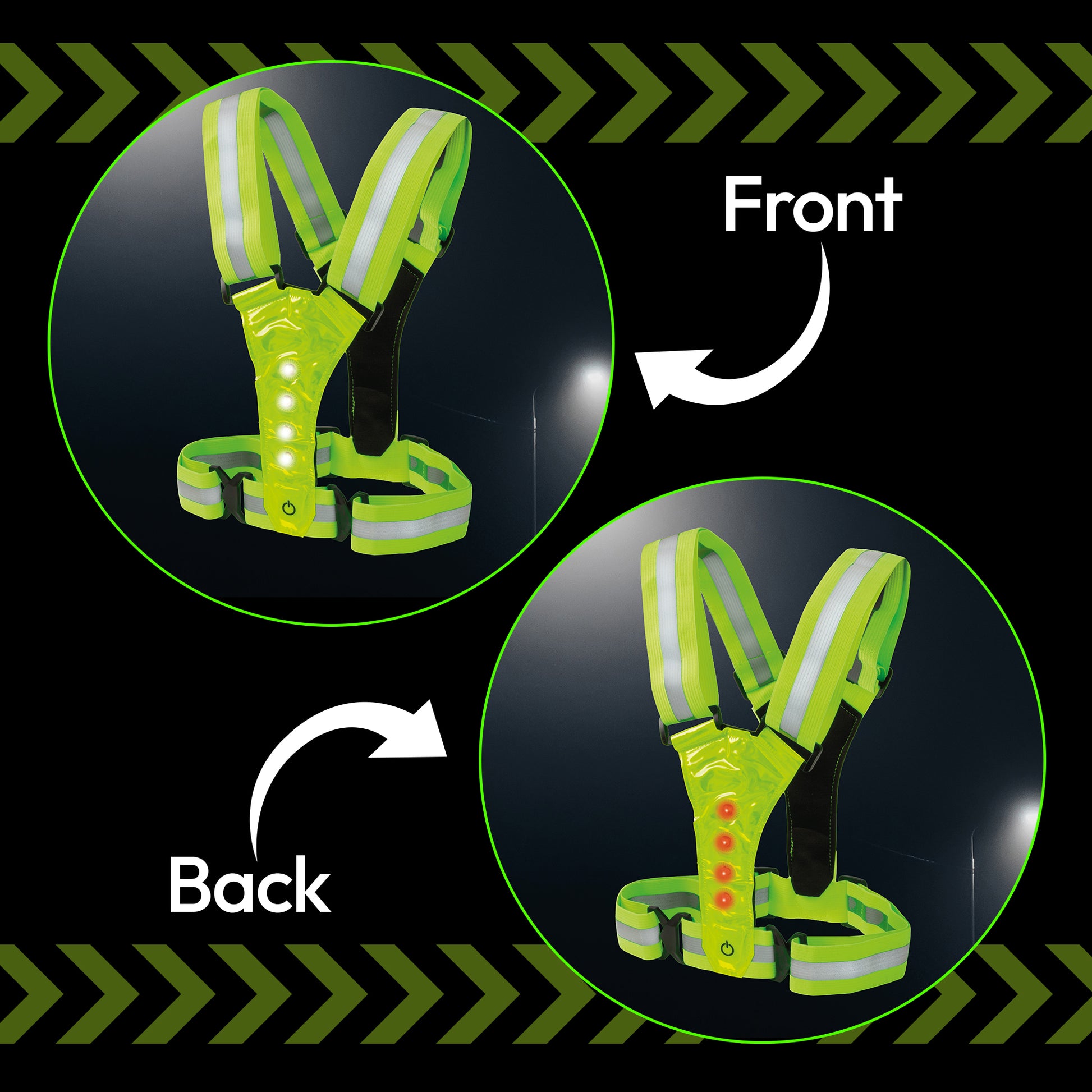 LED Strap 'n' Secure Hi Vis Lumivest - DSL