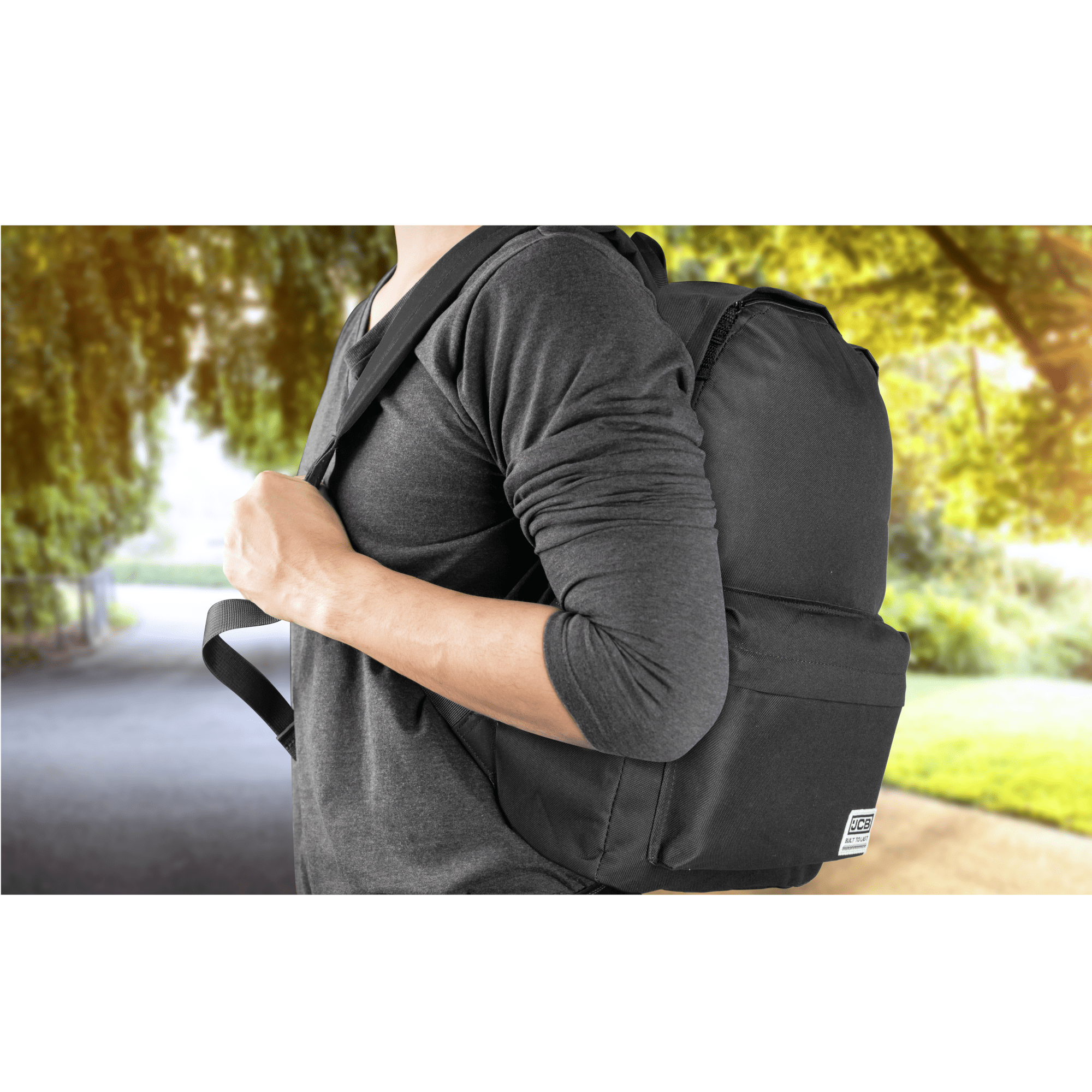 Backpack for School, Work or Travel (Black) - JCB - DSL