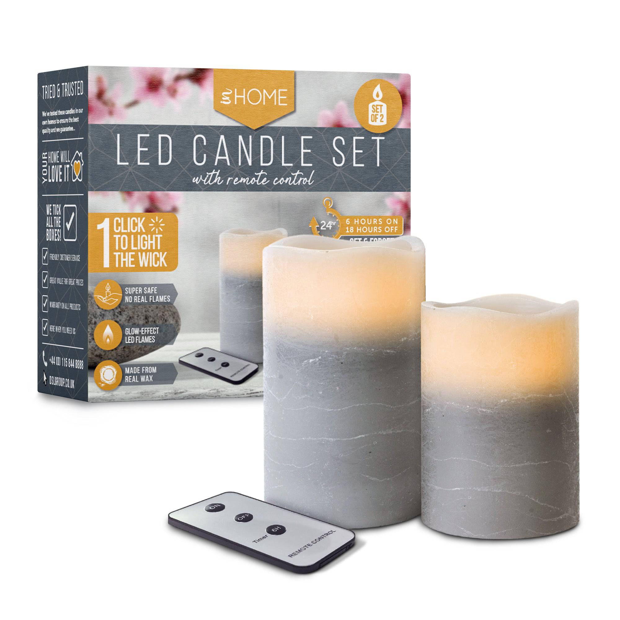 ignus flameless led candle | explore the candlelight... LED Flameless Candles Set with Remote Control (Set of 2)- iN Home – DSL