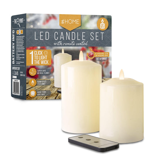 Neutral Flameless LED Candles (Set of 2) - DSL