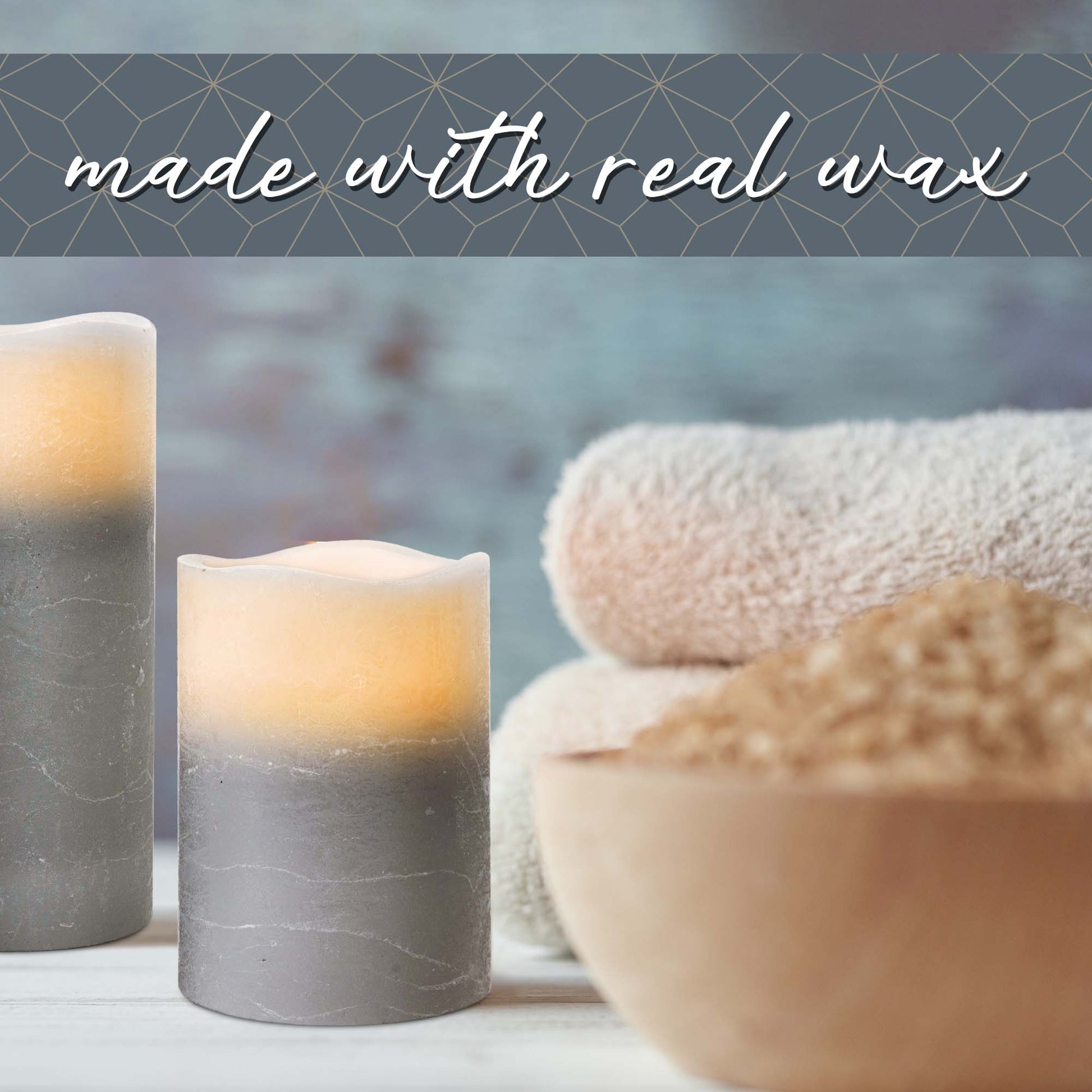 LED Flameless Candles Set with Remote Control (Set of 3) - DSL