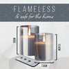 LED Flameless Candles Glass Set with Remote Control (Set of 2) - DSL