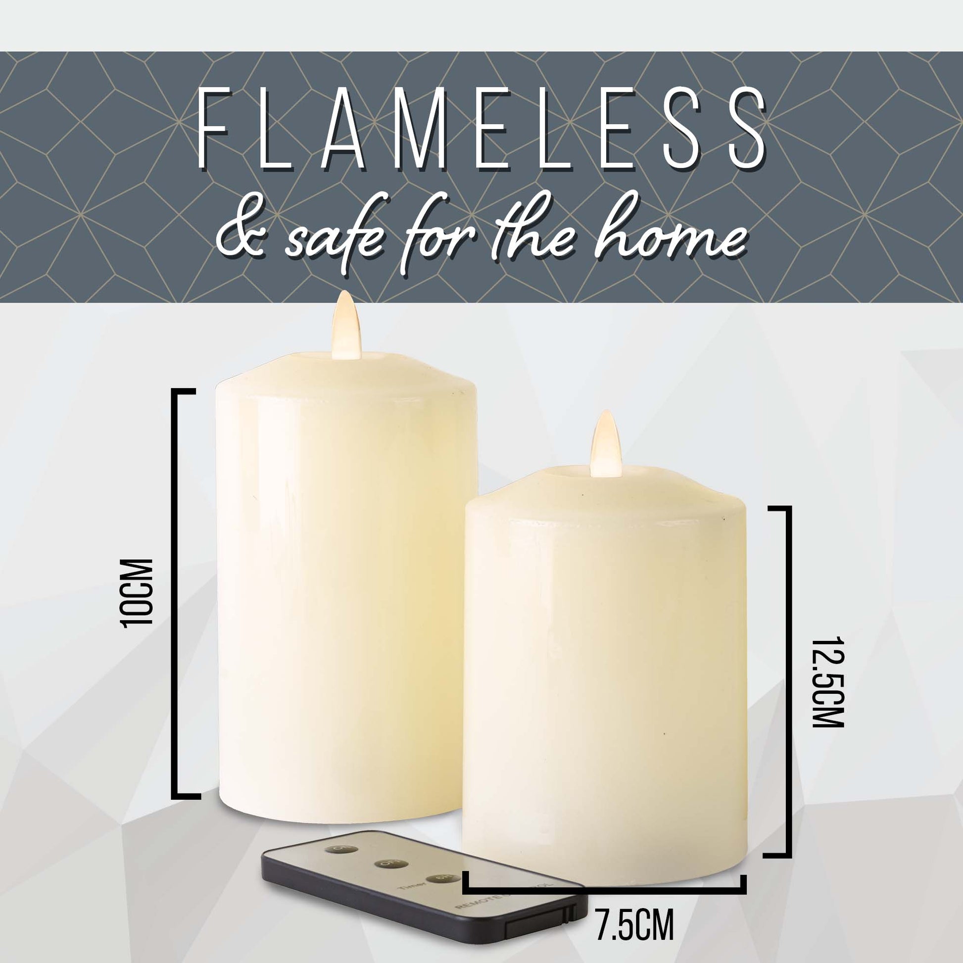 Neutral Flameless LED Candles (Set of 2) - DSL