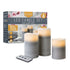 LED Flameless Candles Set with Remote Control (Set of 3) - DSL